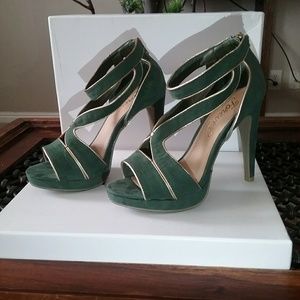 Green and Gold Heels. Avon